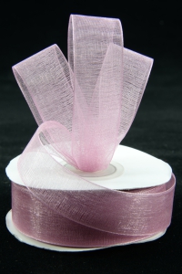 Organza Ribbon , Rosy Mauve, 7/8 Inch x 25 Yards (1 Spool) SALE ITEM